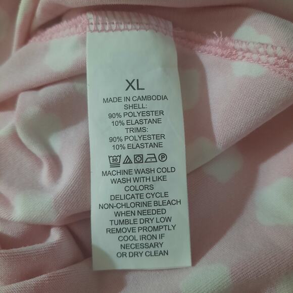 Kate Spade New York Womens Pink With White Flower Print Pajama Set Size XL - Picture 6 of 9